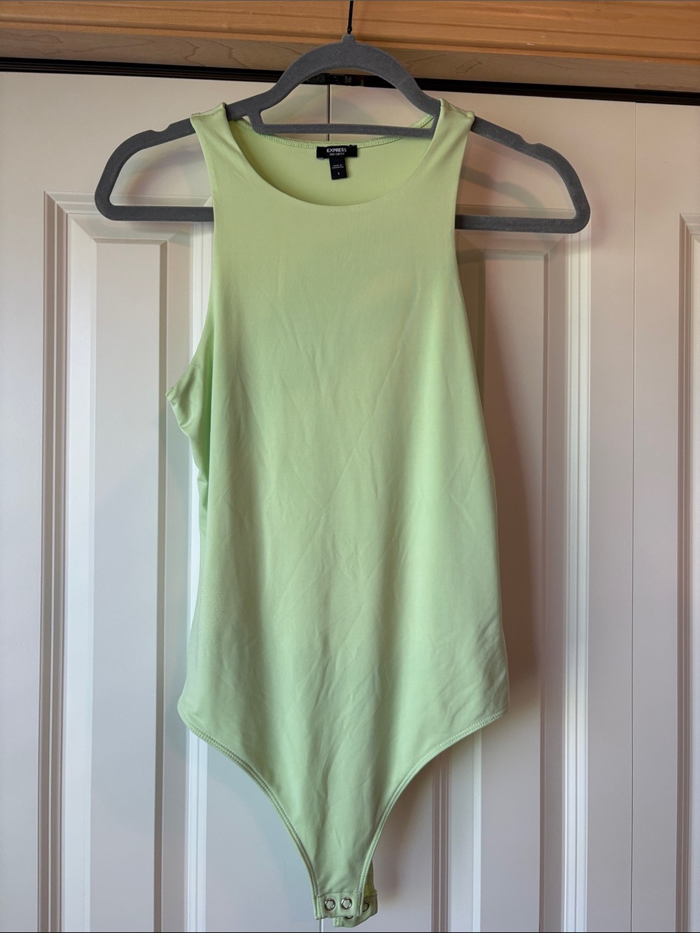 Express Light Green Sleeveless Bodysuit